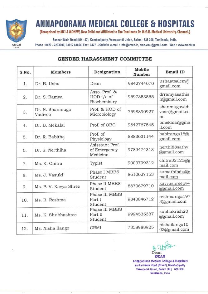 Gender Harassment Committee